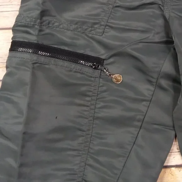 Vintage Bugle Boy 29M Countdown Parachute Pants Gray With Black Zippers - Picture 12 of 12